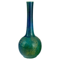 Vintage Royal Haeger Vase Crackle Teal and Lava Glaze Mid Century Modern