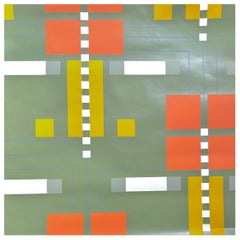 Frank Lloyd Wright ‘Coonley House Tile’ Hand-printed Wallpaper, Schumacher, 1976