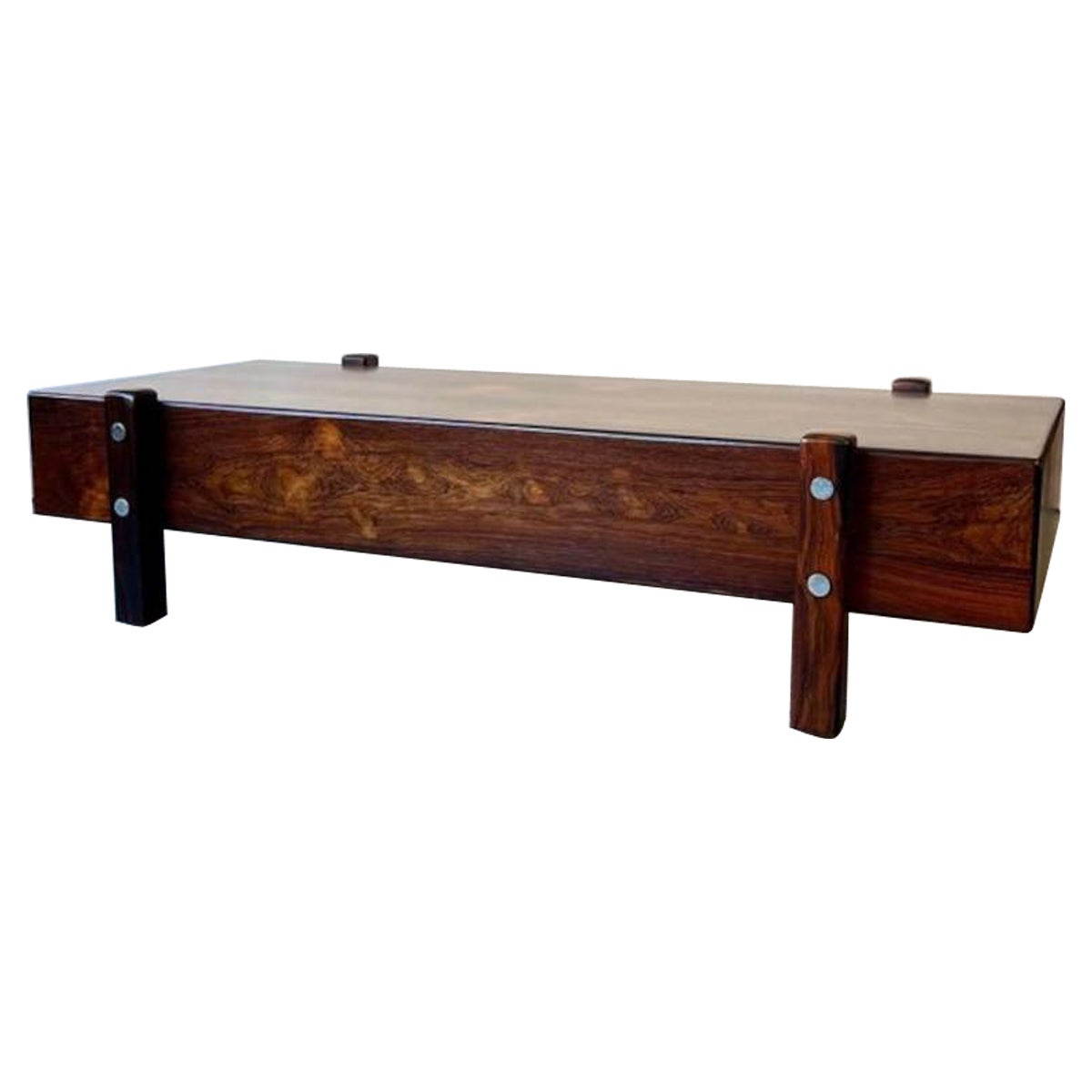 1960s Brazilian Rosewood Eleh Bench by Sergio Rodrigues For Sale
