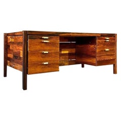 1960's Brazilian Rosewood Desk by Jorge Zalszupin for L'atelier