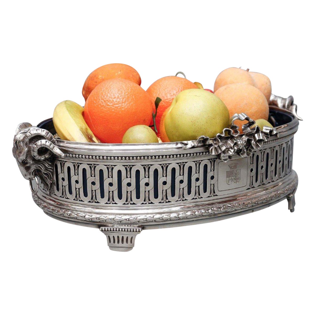 A.Aucoc - 19th Century Solid Silver Planter Napoleon III For Sale