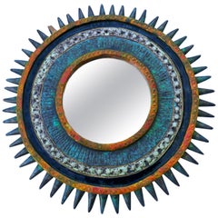 Ceramic mirror attributed to Emilia Palomba