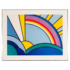 Retro  'Modern Painting of Sun Rays'  Screen Print after Roy Lichtenstein 1972