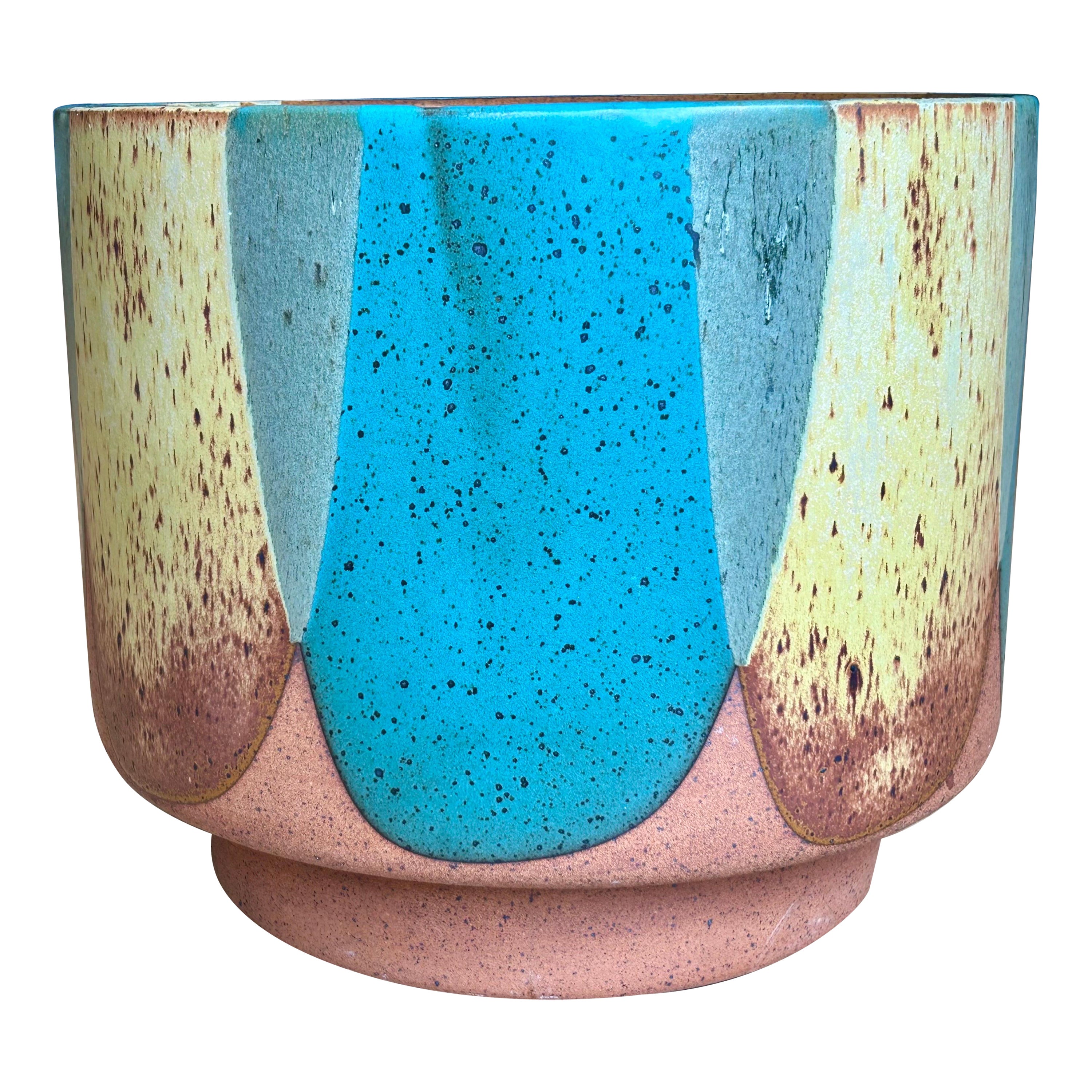 Stoneware 'Flame' Glaze Planter David Cressey For Sale