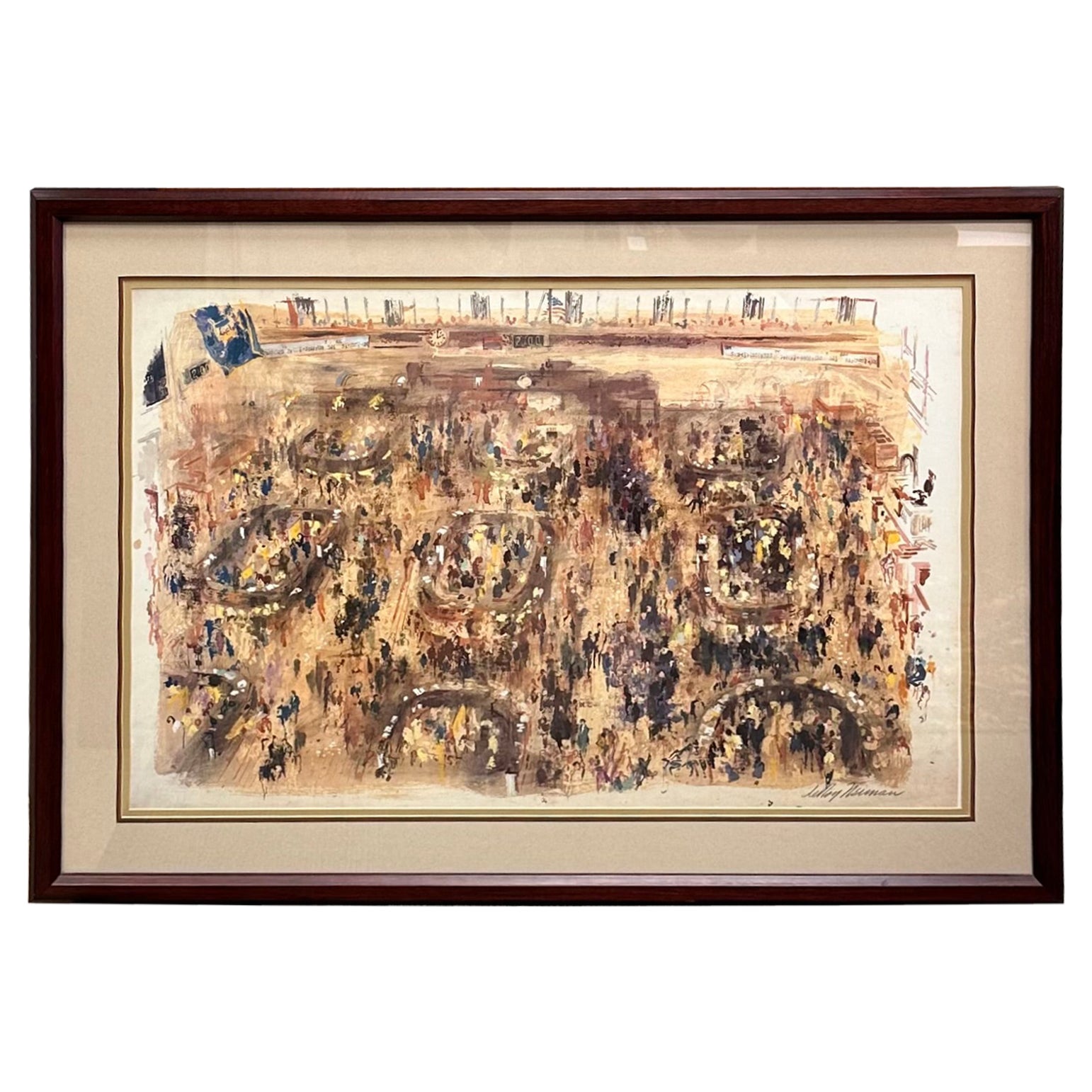 New York Stock Exchange Lithograph by LeRoy Neiman For Sale