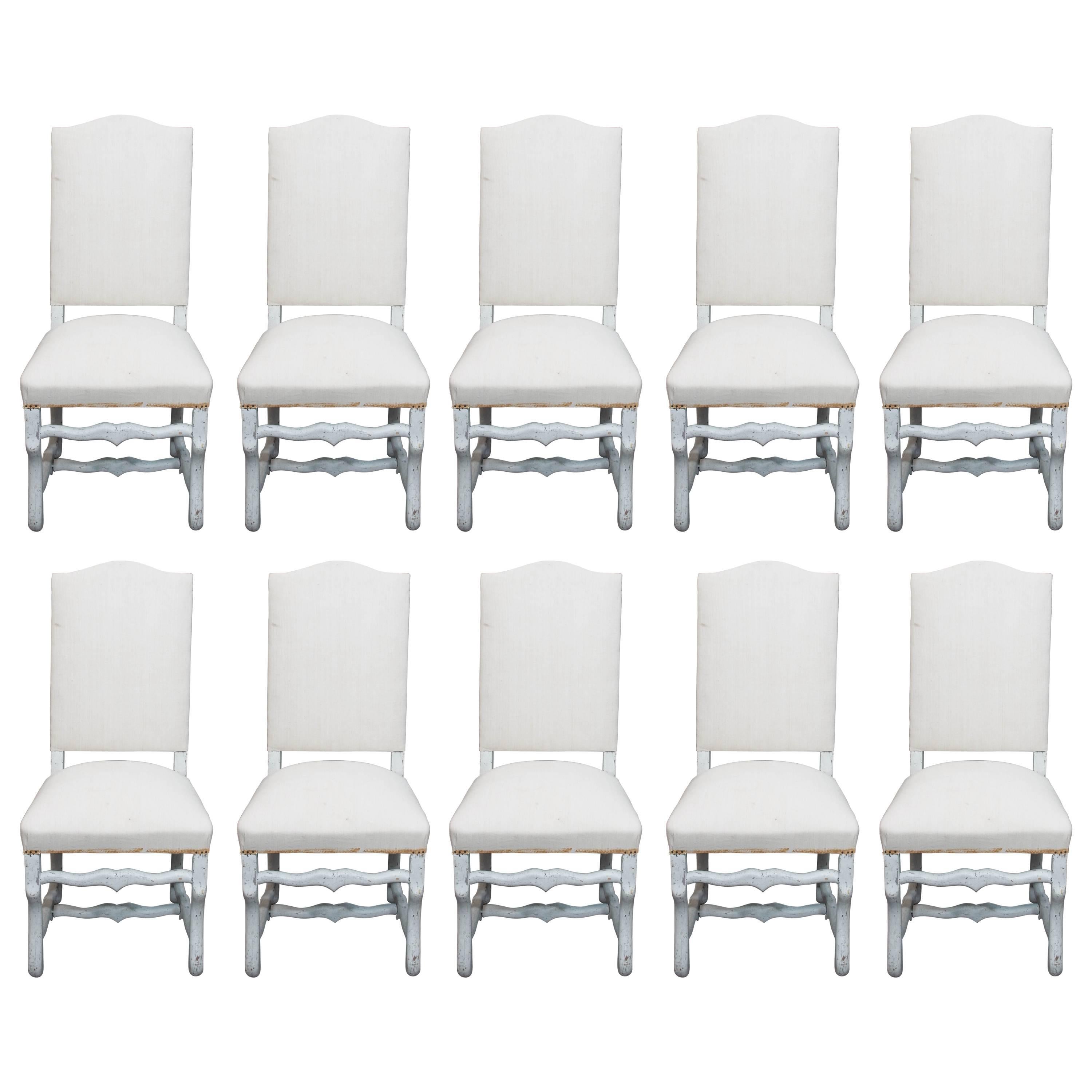Set of Ten Dining Chairs