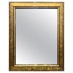 Vintage Overscaled Hollywood Regency Gold Eglomise Mirror 