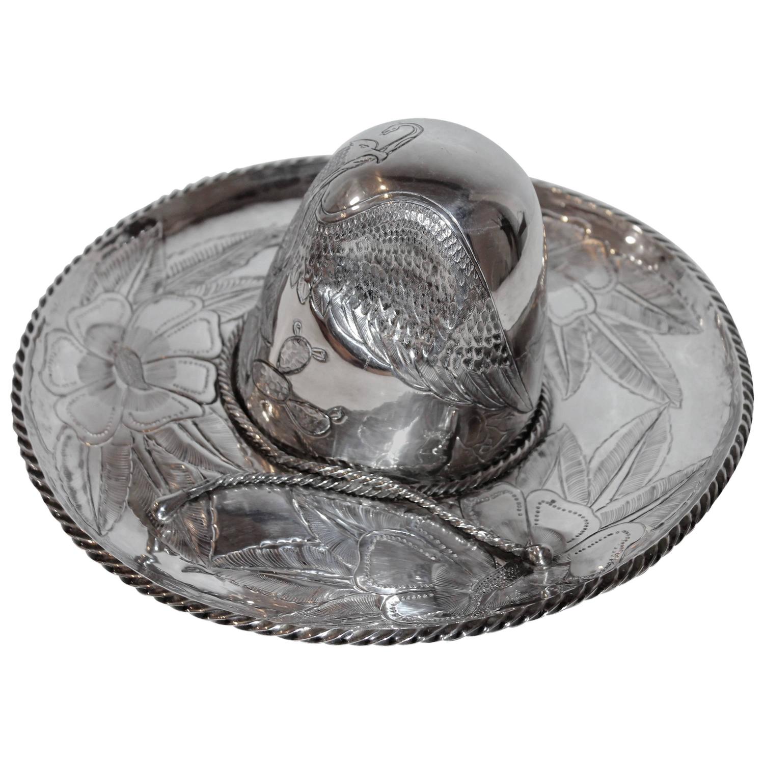 Monumental Sterling Silver Taxco Mexico Sombrero at 1stdibs