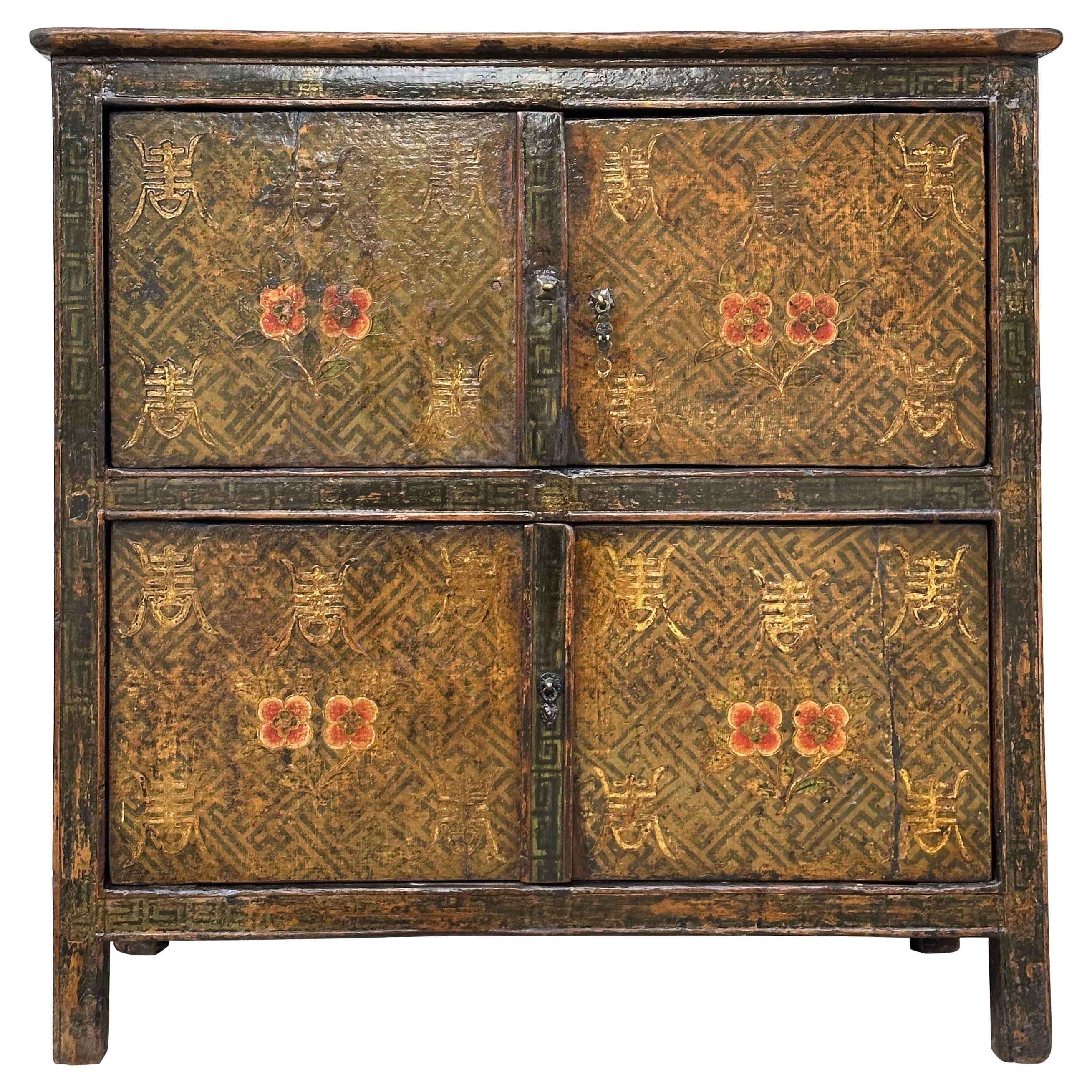 19th Century Tibetan Cabinet For Sale