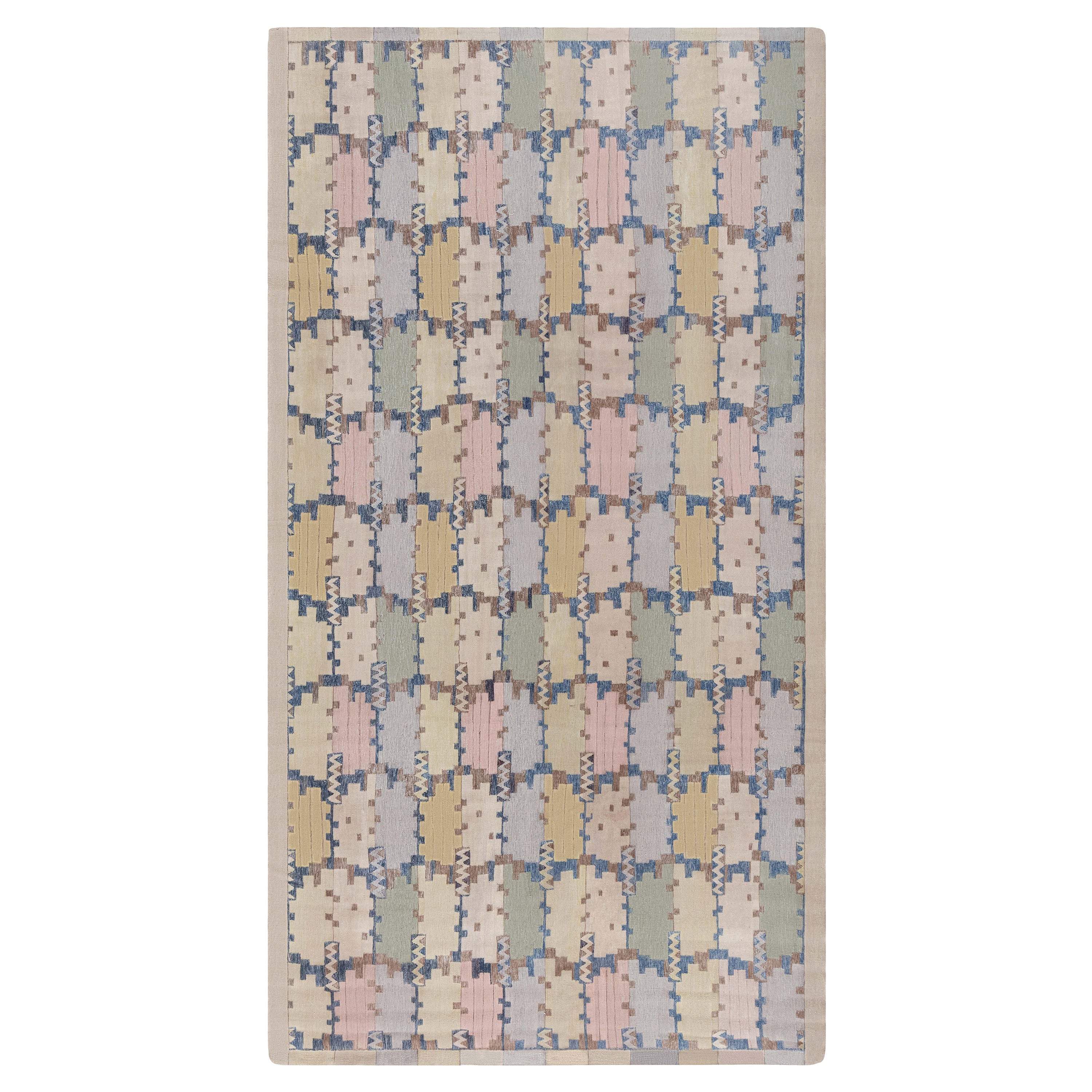 Moderner schwedischer Flachgewebe-Teppich von Doris Leslie Blau im Angebot