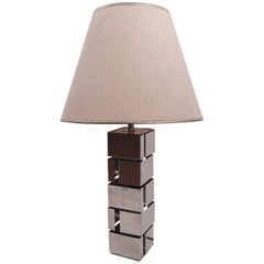 Chrome Table Lamp in the Style of Paul Evans