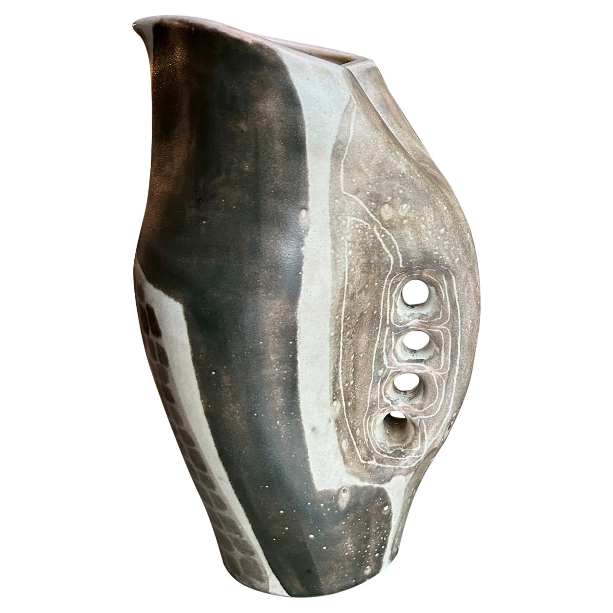 Ceramic pitcher by Mado Jolain, France, 1960's For Sale