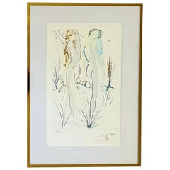 Salvador Dali Signed Lithograph Two Nudes From Song of Songs of Solomon 122/250