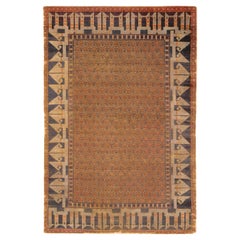 Glorious Seide und metallischen Silber antiken türkischen Seldschuken Design Teppich 4'2" x 6'