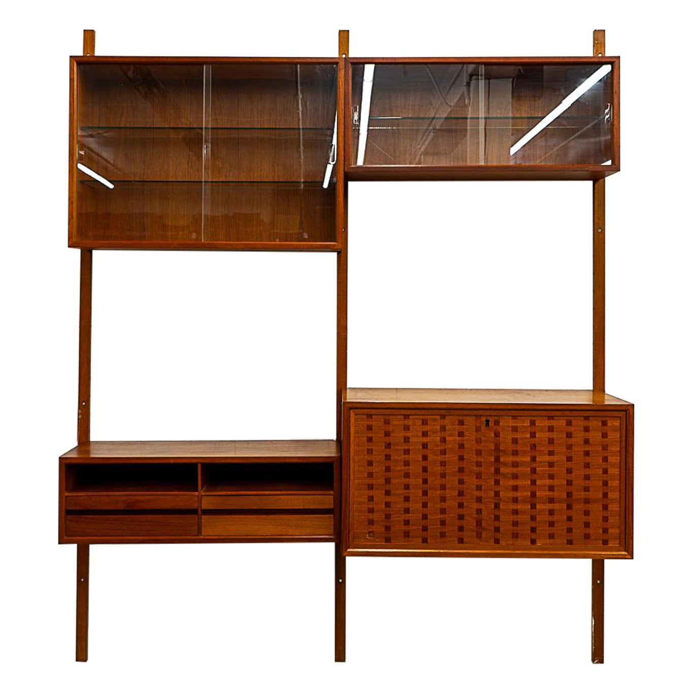 Danish Mid-Century Teak Wall System by Poul Cadovius For Sale