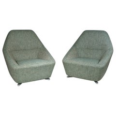 Retro Pair of armchairs, François Bauchet 1990's