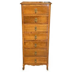 19th Century French Fruitwood Seven Drawer Lingerie Chest