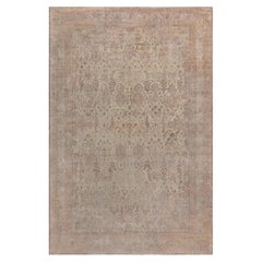 Doris Leslie Blau Tappeto autentico turco Sivas Beige in lana fatto a mano