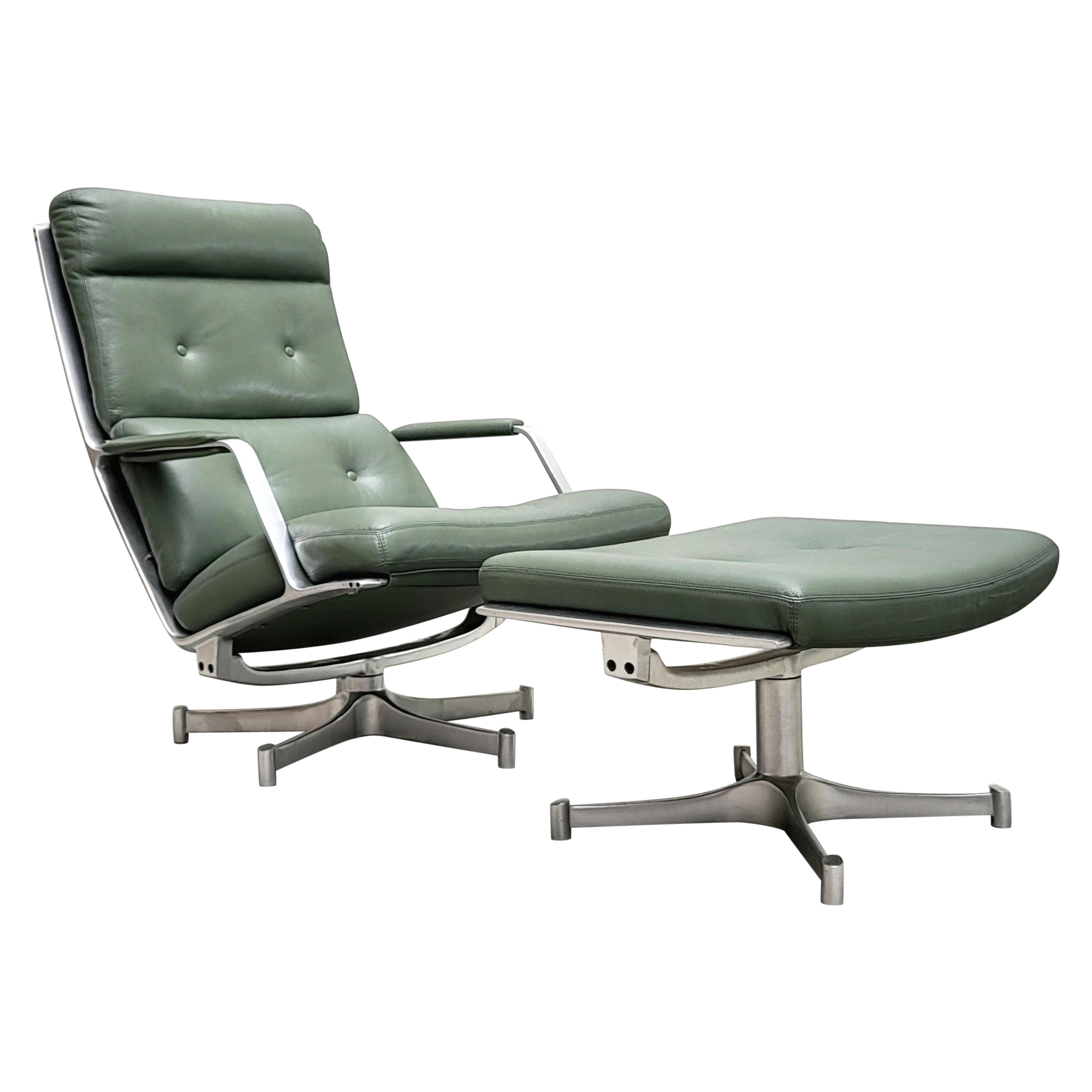 FK85 Lounge Chair & Ottoman by Fabricius & Kastholm Kill International 1960s For Sale