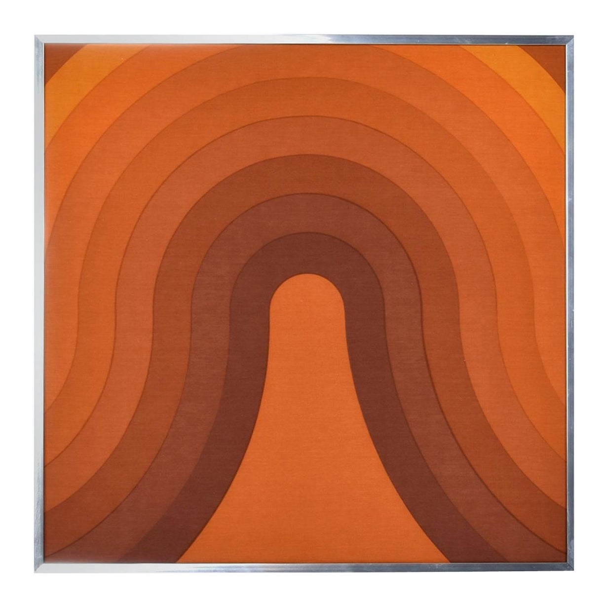 Verner Panton Framed Orange Kurve Mira X Danish Textile Art Verner Panton Framed Orange Kurve Mira X Danish Textile Art