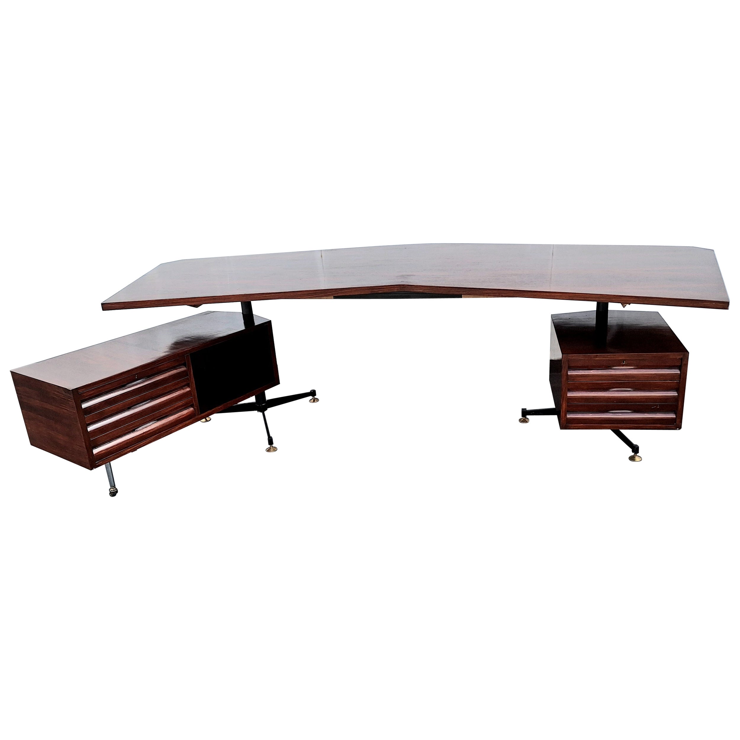 Italian Midcentury Desk by Osvaldo Borsani For Sale