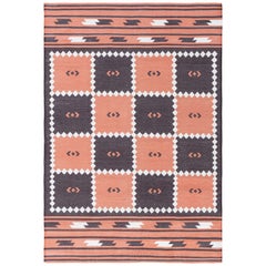 Moderner indischer Dhurrie-Teppich von Doris Leslie Blau