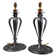 A Pair of Late Nineteenth Century Arts and Crafts Lamps 