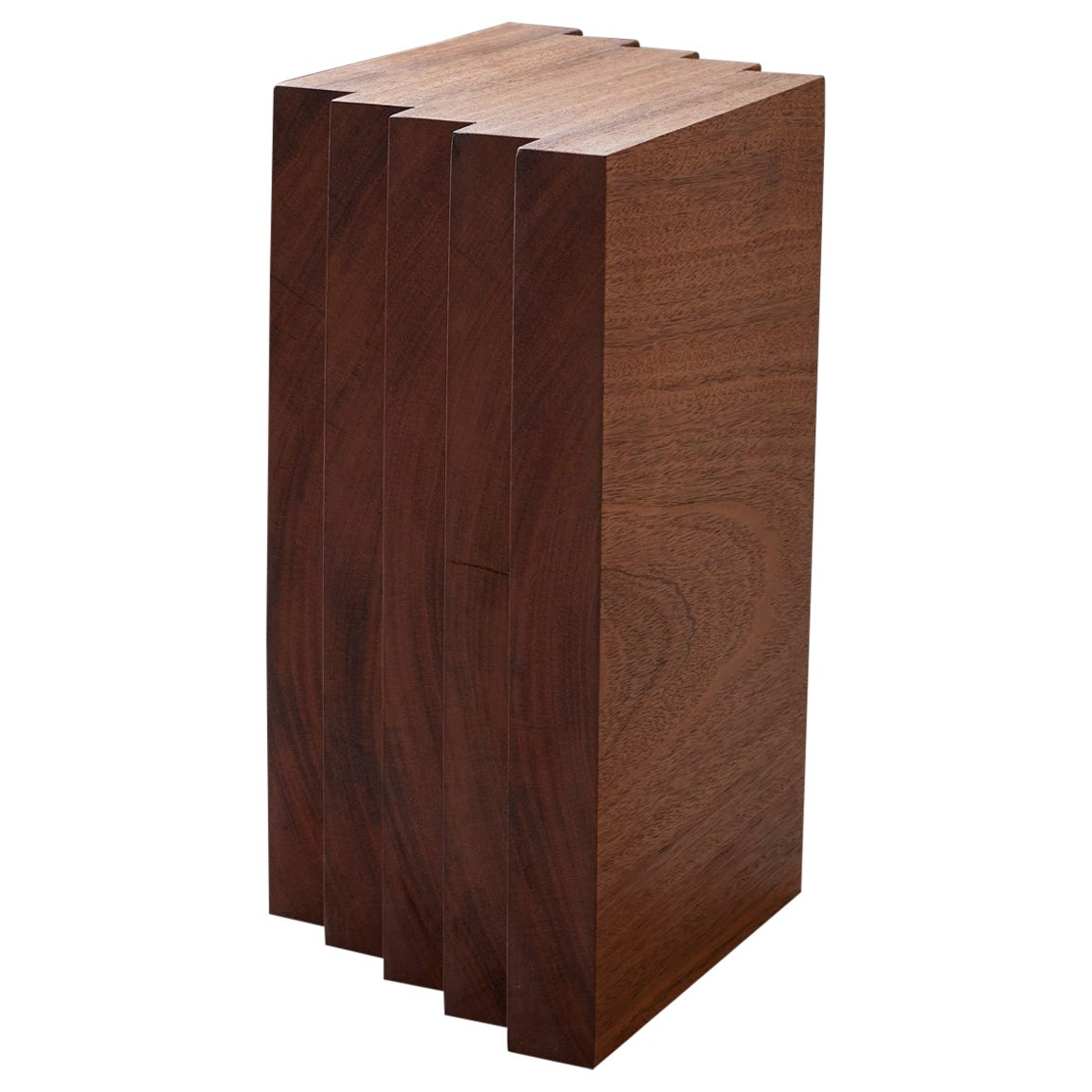 Solid Mahogany Brutalist Side Table - BEX by Mokko