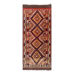 Vintage Bold Hand Knotted Wool Kilim Rug