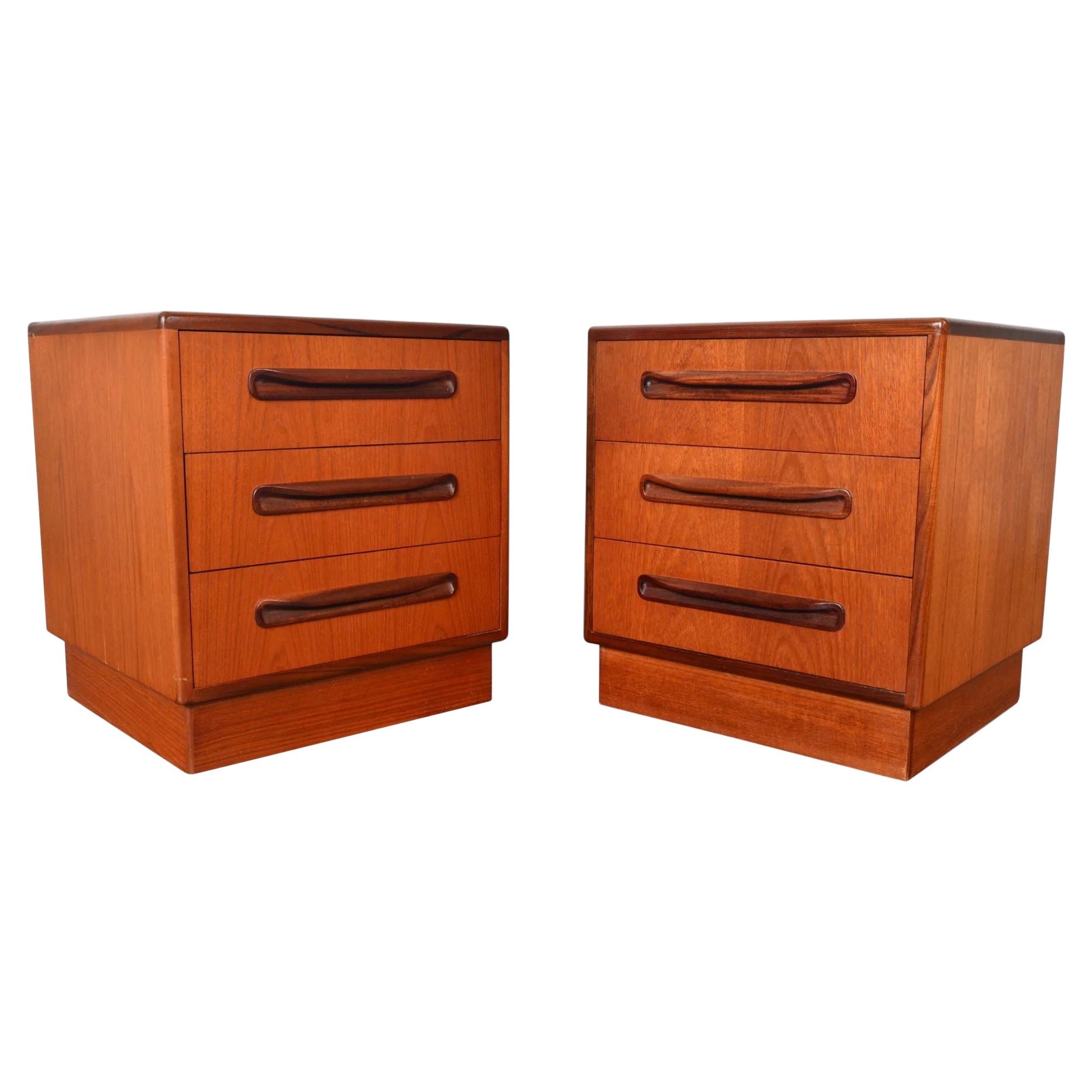 Pair Of Three Drawer G Plan Fresco Teak Nightstands