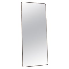 Large Full Length Italian Brass Framed Mirror, 1950s