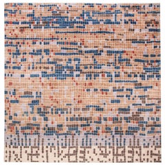 Tapis moderne à carreaux géométriques multicolores POOL de Doris Leslie Blau