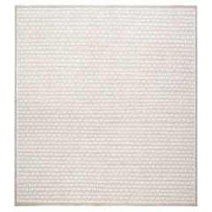Contemporary Oriental Inspired Beige and White Rug by Doris Leslie Blau