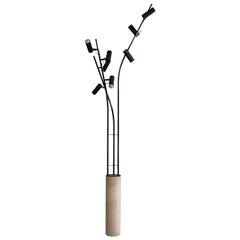 Birds contemporary floor lamp in concrete/iron, led spots design Lungoo