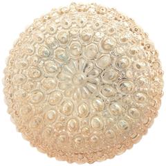 Limburg Flush Mount Light Sconce, Amber Tone Bubble Glass, 1960s 7