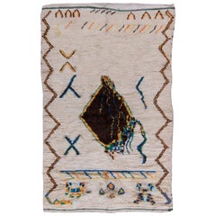 Tapis tribal géométrique marocain du milieu du 20e siècle