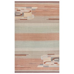 Used Hand-Woven Art Deco Style Scandinavian Rug