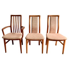 Set of 3 Teak Dining Chairs by Kai Kristiansen Schou Andersen, Denmark, 1970s