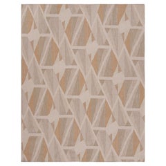Geometrischer Teppich von Rug & Kilim im skandinavischen Stil in Beige, Weiß und Terrakotta 