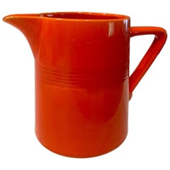 Used Harlequin Red Pottery Pitcher