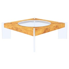 Vintage Burl Wood Coffee Table by Vladimir Kagan