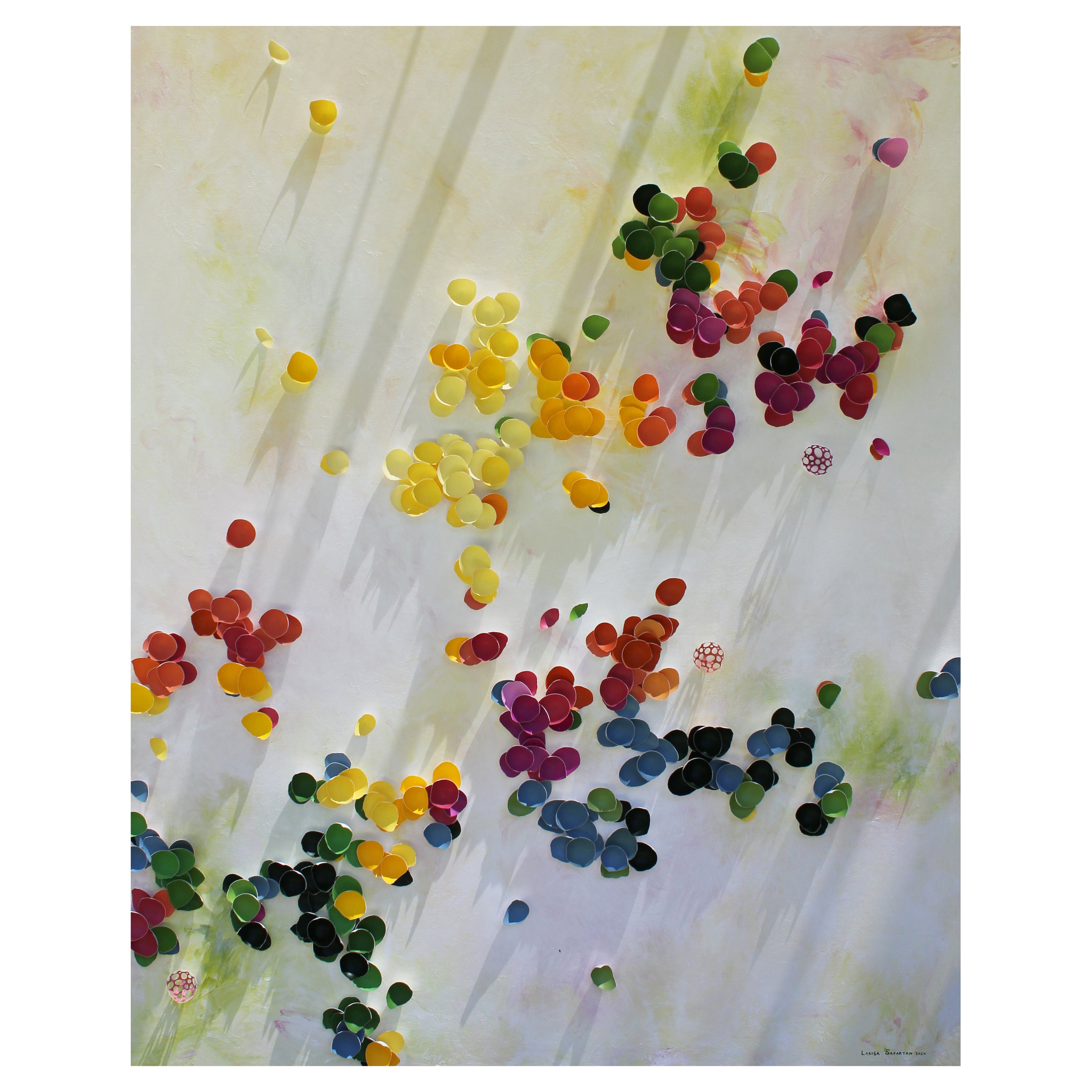 Morning Peace by Larisa Safaryan  Acrylic paint and eggshells on canvas