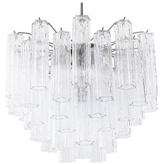 Venini Tronchi Glass Chandelier, Italy, 1960s