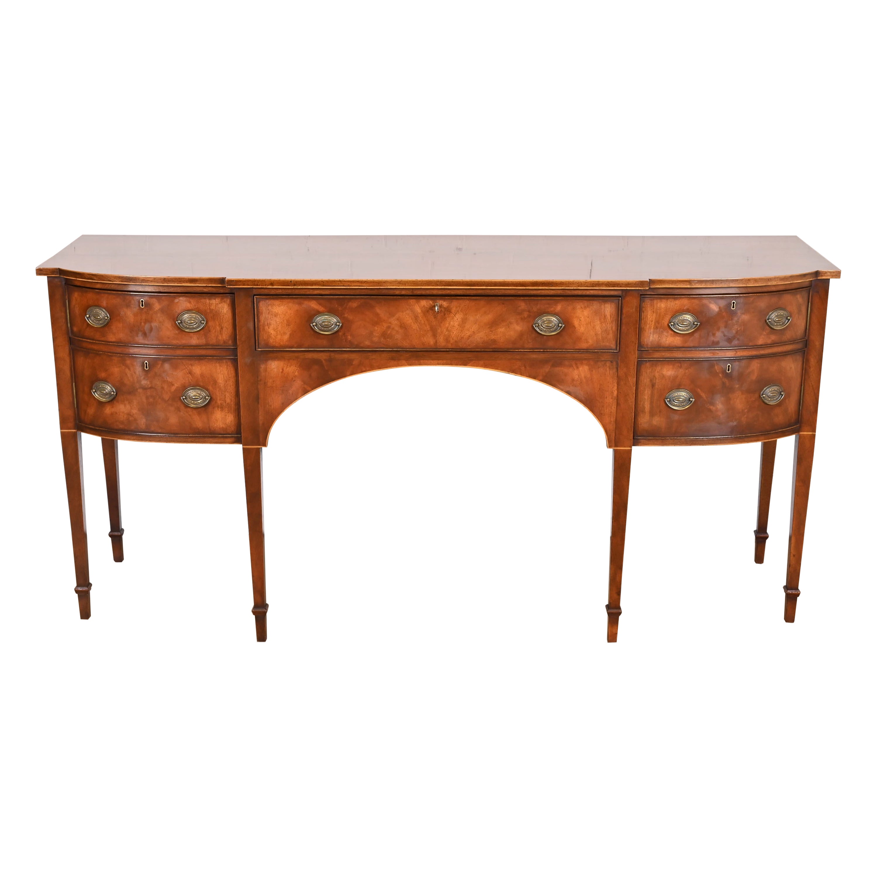 Smith & Watson Flame Mahogany Federal Style Sideboard Credenza For Sale