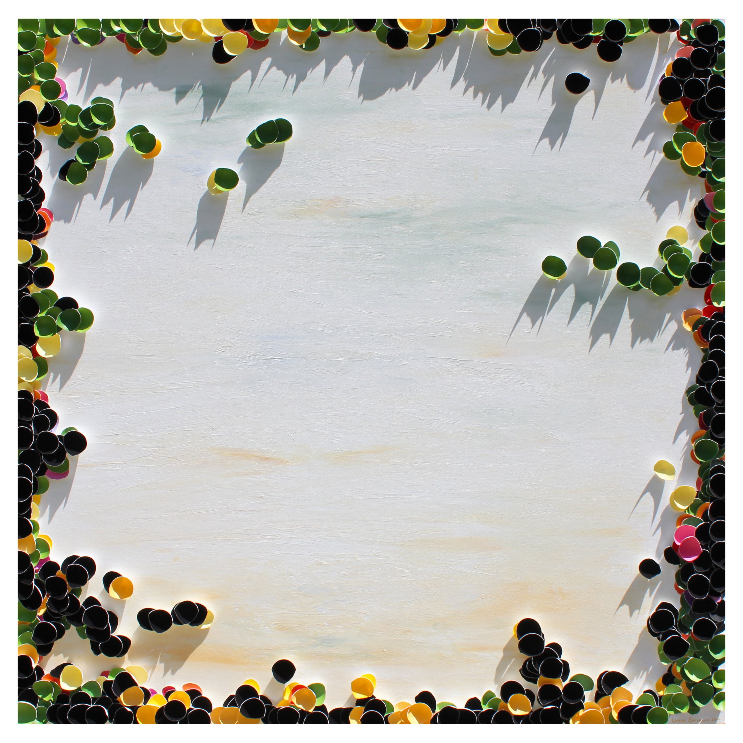 Open Horizon de Larisa Safaryan  Peinture acrylique et coquilles d'œufs sur toile en vente