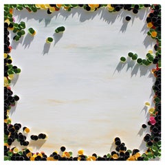 Open Horizon de Larisa Safaryan  Peinture acrylique et coquilles d'œufs sur toile