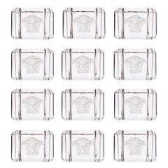 Rosenthal Versace Home Collection Crystal Treasury Napkin Rings – Set of 12