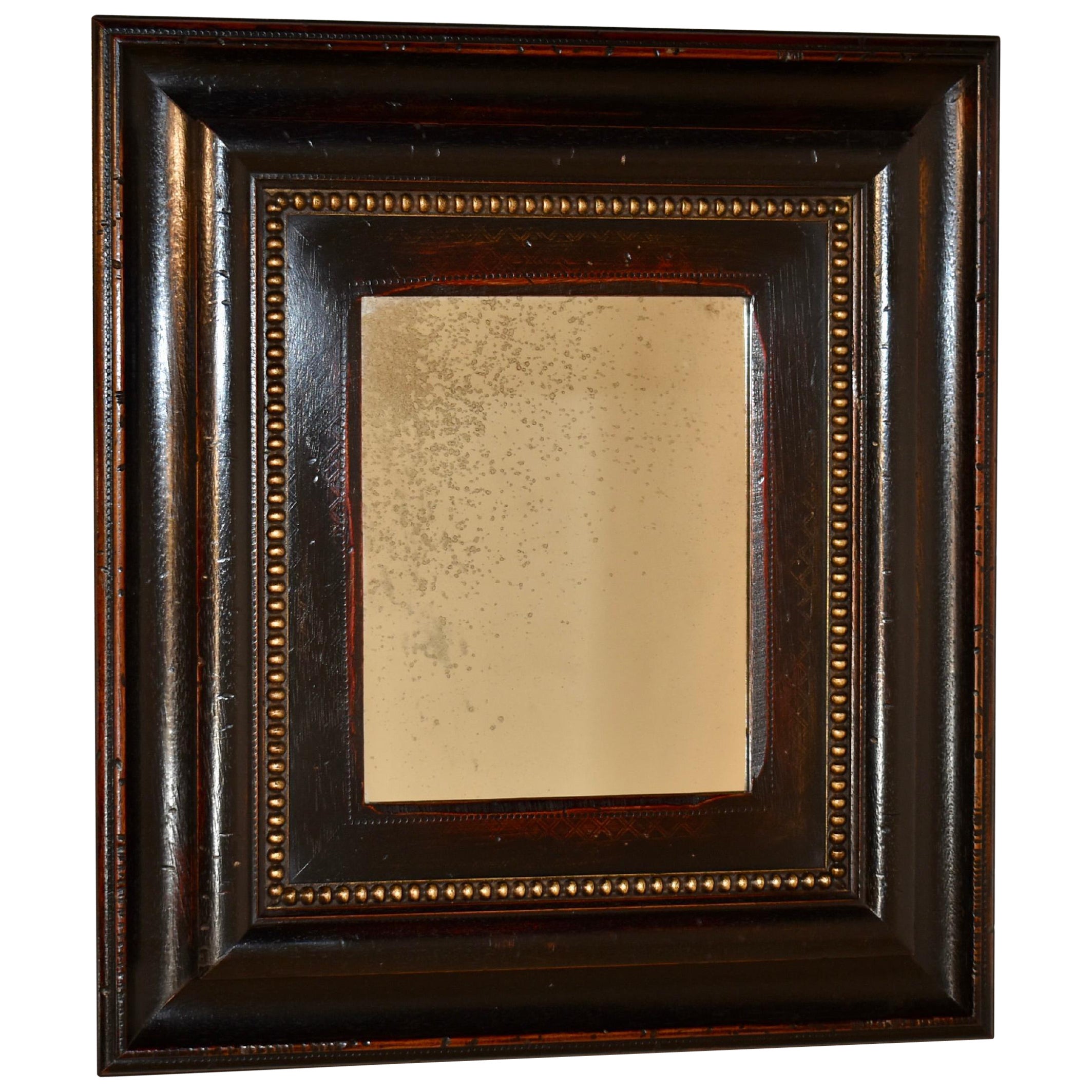 Vintage Mirror with Wide Molded Frame For Sale