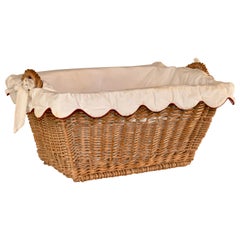 Antique Circa 1920 French Laundry Basket