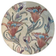 Petite assiette décorative florale vintage peinte à la main par Toyo 